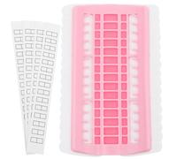 Yardwe Cross Stitch Thread Organizer Lightweight Plastic Floss Holder Card for Embroidery Floss Storage Compact Mini Thread Arranger for Home Crafting Pink