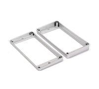 Yardwe Curved Humbucker Pickups Frames Mounting Rings for Electric Guitar Silver Arc Shaped Metal Frame Compatible Screws for Guitar Modifications and Upgrades
