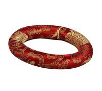 Yardwe Cushion Instrument Silk Buddhist Cotton for Red Singing Pad and Bowl round Bowls, Handcrafted Suitable for Artists, Families and Friends Who Believe Buddhism