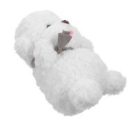 Yardwe Cute Bichon Frise Stuffed Animal Plush White Dog Doll for Comfort Pillow and Room Decoration Soft and Plush Photography Prop for Families