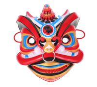 Yardwe Dancing Lion Mask Handmade Chinese Full Face Party Cosplay Mask for Stage Performance Lightweight Symbol of Eastern Culture for Festivals and Theatrical Events