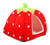 Yardwe Decorative Hamster Hideout Tent Wear-resistant Pet House for Animals Like Guinea Pigs and Rats Diy-friendly Year Comfort Red s