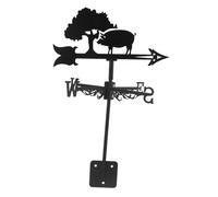 Yardwe Decorative Pig Weathervane Iron Wind Direction Indicator Roof Garden Decoration Outdoor Measuring Tool Farmhouse Weather Vane