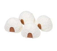 Yardwe Decorative Resin Mini House Small Statues 4pcs Size Ice Ornaments Holiday Celebrations for Placement on Bookshelves and