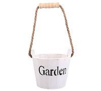 Yardwe Decorative Wooden Pot Vintage Style 4.72In Succulent Planter Creative Bonsai Adornment Rustic Indoor Outdoor Garden Decor