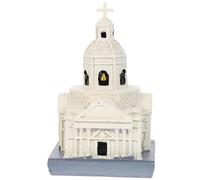 Yardwe Delicately Crafted Synthetic Resin Cathedral Model Sand Table Ornament Multi-functional Church Adornment for Home Desktop Garden Decor Educational and Decorative Resin Craft