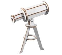 Yardwe Diy Telescope Toy Wooden Educational Craft for Kids Stem Science Learning Boy Girl Creative Intelligence Development School Experiment Kit