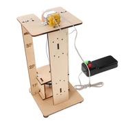 Yardwe DIY Wooden Elevator Assembly Kit Stem Educational Science for Elevator Model for Home Classroom Learning and Mechanical Engineering Exploration