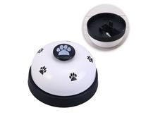 Yardwe Dog Training Bells White for Puppy and Dog Potty Training Metal and Plastic Communication Aid with Footprint Design Prevents Scratching and Barking for Effective
