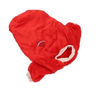 Yardwe Dog Winter Coat Red Ultra-soft Elastic Polyester Pet Outfit for Small Dogs and Cats, Lovely Cartoon Style Warm Apparel Suitable for Christmas and Holiday Seasons