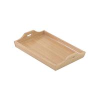 Yardwe Doll House Mini Tray Beech Kitchen Accessory for Safe Practical Miniature Serving Tray for Dollhouse Play Imaginative Learning Activities
