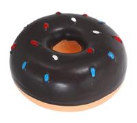 Yardwe Donut-shaped Talking Dog Chew Toy Flexible Tough Latex Toy for Medium Puppy Interactive Squeaky Chew Ring for Dogs for Teething and Stimulation