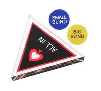 Yardwe Double Layer Poker Game Markers Set with All-in Button Dealer Token Small Big Blind Chips for Party Supplies and Tournament Card Protector