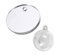 Yardwe Double-sided Acrylic Betta Fish Mirror with Floating Ball and Line 6cm Aquarium for Betta Training and Tank Decoration Fish Tank Mirror for Interaction and Stimulation