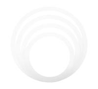 Yardwe Drum Kit Mute Pad Set White Snare and Tom Silencing Rings for Practice 10/12/14/16 Inch Home Drum Kit Noise Reduction Accessories