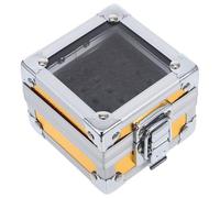 Yardwe Dustproof Nail Drill Grinding Head Storage Case with Aluminium Alloy and Cotton Material Practical Nail Polishing Head Box for Organizing and Displaying