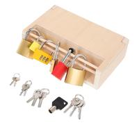 Yardwe Early Education Educational Toys Wooden Lock and Key Set Montessori Learning Toys for Preschool Boys and Girls Locks and Keys for Game Play at Home