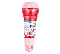 Yardwe Echo Microphone Lightweight Plastic Prop with Soft Echo Effect for Singing Speech Therapy Safe Play Gift Box with Stickers