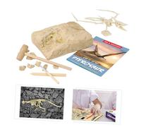 Yardwe Educational Archaeology Digging Dinosaur Kit for Intellectual Development Realistic Dinosaur Excavation Plaything Beige
