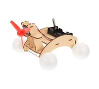 Yardwe Educational Handmade Wooden Wind Boat DIY Assembly Kit for Stem Science Project Vehicle Model Parent Interactive Craft to Develop Hands Skills and Independent Thinking
