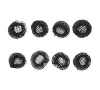 Yardwe Elastic Invisible Hairnets Elastic Band Design 8pcs for Women Black Hair Bun Holding Net with Breathable Gauze and Fabric Material for Occasion Hair Styling