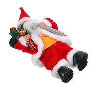 Yardwe Electric Santa Doll with Musical Features and Playful Movements Cartoon Xmas for Festive Christmas Decoration and Holiday Home and Party