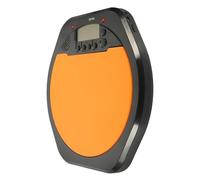Yardwe Electronic Drum Practice Pad Orange Colour with Digital Lcd Screen and Skid-proof Asb Silicone Material and Metronome Use for Drummer Training