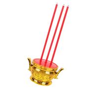Yardwe Electronic Incense Burner LED with Smoke-free Design and Realistic Long Stick Simulation, Desktop Censer for Home Worship and Meditation Decoration