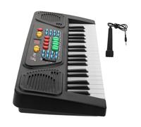 Yardwe Electronic Keyboard Piano for Boys and Girls 37-key Early Educational Musical Toy Safe Material Black Hand-eye Coordination Development