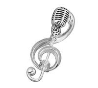 Yardwe Elegant Silver Music Note Brooch Pin for Women Featuring Adjustable Alloy Lapel Pin for Dinner Party or Graduation as Anniversary Presents for Her