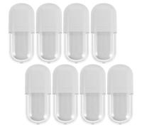 Yardwe Empty Plastic Lip Gloss Tubes with Wand 8pcs Refillable 3ml Oval Lip Balm Containers for Effortless Application and Stylish Appearance, for Makeup Routines and Personal Use