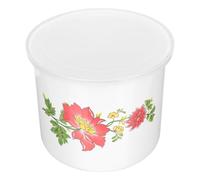 Yardwe Enamel Tea Cup Coffee Cup Large Capacity Retro Style with Lid Featuring Comfortable Grip and Sturdy Design, for Hot Drinks and Everyday Use