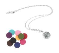 Yardwe Essential Oil Diffuser Necklace Scent Necklace Stainless Steel Locket Pendant with Refillable Pads for Outdoor Adventures and Everyday Wear