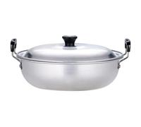 Yardwe Everyday Korean Ramen Cooker - Silver Stock Pot, Pasta Noodle Pots, Sukiyaki Hot Pot, Biryani Cooking Pot