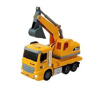 Yardwe Excavator with Lights and Sounds Educational Construction Vehicle Playset for Boys Inertia Driven Model Truck Young Engineers