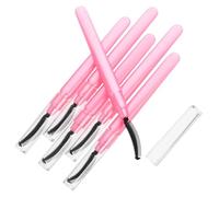 Yardwe Eyelash Brush Set with Convenient Cover Silicone 6pcs Pink Gentle on Eyes and Portable Lash Wands for Precise Eye Makeup Application and Travel Use
