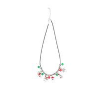 Yardwe Festive Christmas Santa Claus Necklace for Women Featuring Alloy Material and Agate Beads DIY Hanging Pendant, for Christmas Party Accessories and Secret Santas Soirées
