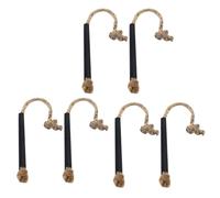 Yardwe Fire Starter 6pcs Jute Tinder Tube Waterproof Wax Wick Fire Starter Accessory with Aluminum Sleeve for Outdoor Camping Hiking Trekking Supplies Fat Rope Stick Fire Starter