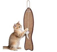 Yardwe Fish Shaped Cat Sisal Scratch Pad Hanging Mat Made of Sturdy Synthetic Material for Sharpening Claws and Protecting Furniture, Suitable for Wrapping on Furniture Random Color