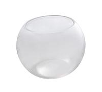 Yardwe Fish Tank Fish Bowl Terrarium Glass 20cm Round Ecological Aquarium for Home Garden Shops Craft Projects Miniature Landscape