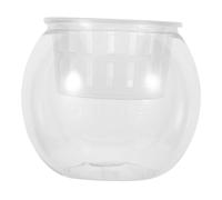 Yardwe Fish Tank Plant Bowl Plastic Betta Bowl Tabletop Aquarium Hydroponic System for Home Office