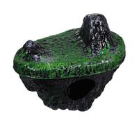 Yardwe Floating Aquarium Decor Rock - Artificial Fish Tank Landscape Mountain Decor With Cave - Betta Hideaway Rockery Ornament