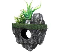 Yardwe Floating Aquarium Decoration Realistic Rock Hideaway Cave for Fish Tank Landscaping 2.8 Inch Floating Island Ornament for Aquarium Substrate and Aquatic Pets