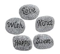 Yardwe Flowerpot Pebbles Resin 5pcs Set with Wide Application and Bright Colours Suitable for Fish Tank Decorations and Rock Garden Crafts