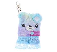 Yardwe Fluffy Cartoon Plush Notebook Cute Animal Pattern Diary for Students Stylish Writing Pad for Plans Organizing and Personalization Adorable Design Tie Dye Blue
