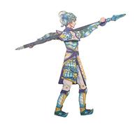 Yardwe Folk Shadow Toy Chinese Shadow Puppets for Diy Educational Plaything Featuring Zhao Yun from Romance Three for Creative Craft Activities and Engagement