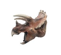 Yardwe Funny Dinosaur Head Hand Puppet Glove for Triceratops Role Play Educational Dinosaur Hand Puppet for Boys for Parties and Festivals