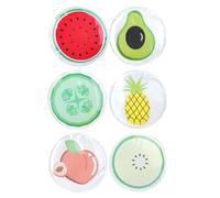 Yardwe Gel Eye Ice Pads with Hot and Cold Therapy Pvc Material 6pcs Reusable Fruit-shaped for Eye Fatigue Relief Cooling Cover for Relaxation and Soothing Comfort