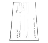 Yardwe Giant Waterproof Writable Big Cardboard Plain Check Dry Erase Fake Check for Presentations and Pranks Suitable for Fundraisers and Awards
