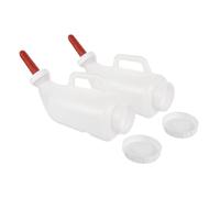 Yardwe Goat Feeding Bottle Kit 2pcs with Silicone Nipple and Handle Milk Feeder Bottles for Feeding Goats Lambs Calves Sheep Livestock Farm Supply